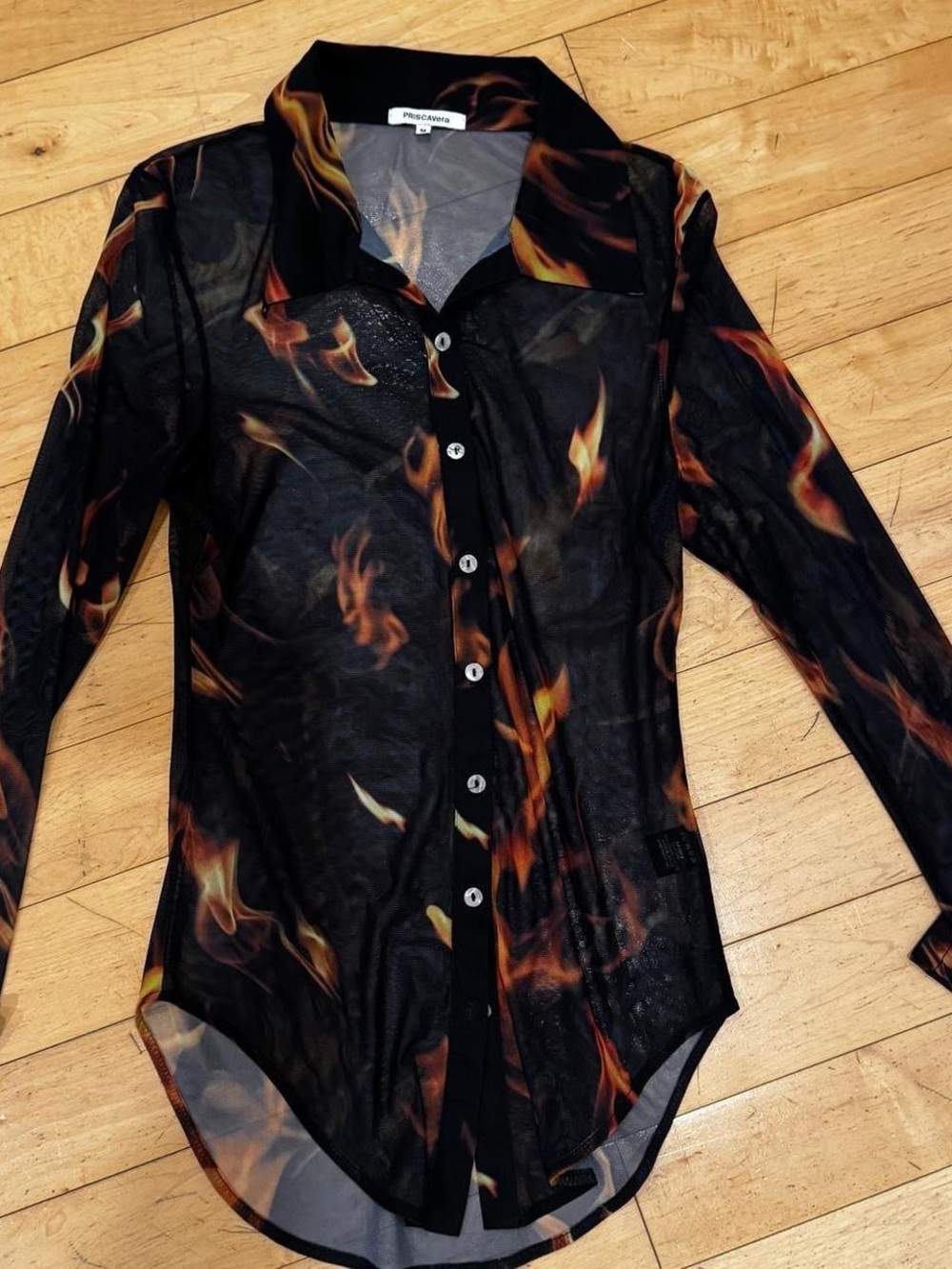 Priscavera Flame button up top